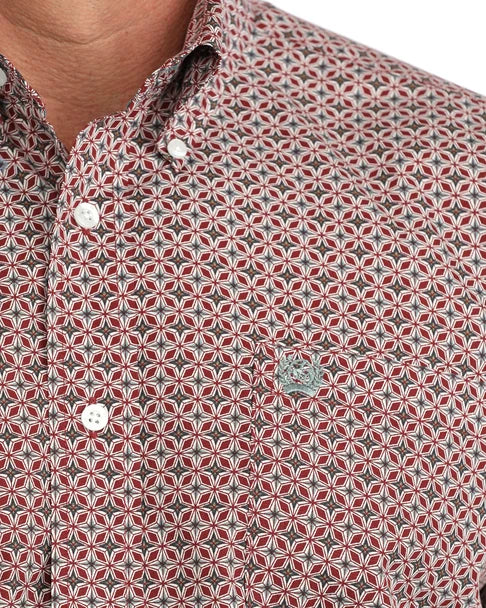 Camisa de manga larga Cinch para hombre (MTW1106140 BUR)