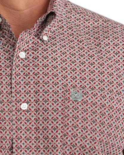 Camisa de manga larga Cinch para hombre (MTW1106140 BUR)