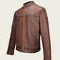Cuadra Men's Brown Minimalist Leather Jacket (JC113/H269COC)