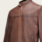 Cuadra Men's Brown Minimalist Leather Jacket (JC113/H269COC)