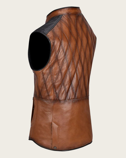 Cuadra Men's Honey Leather Vest (JC170/H302COB)