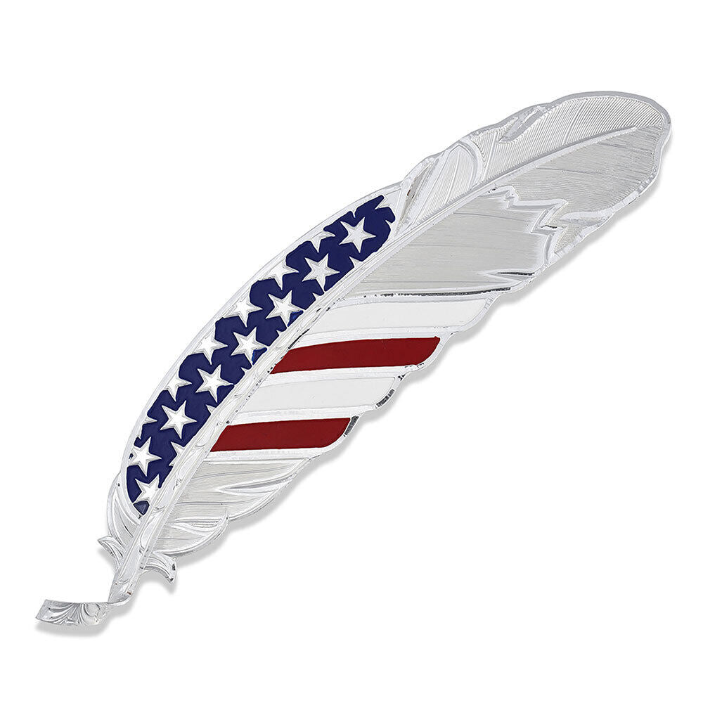 Montana Silversmiths Stars & Stripes USA Flag Hat Feather (HF4692USA)