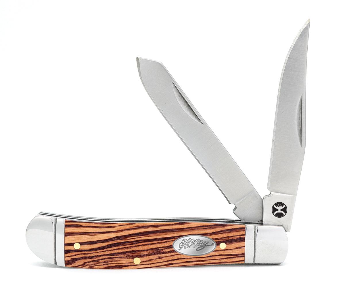 Hooey "Zebra Wood Trapper" Knife (HK128)