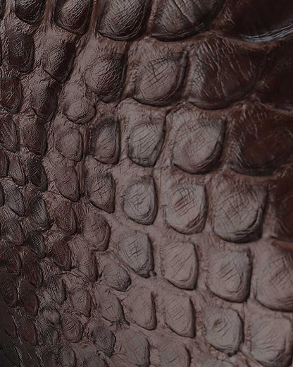 Franco Cuadra Men's Hand-Painted Brown Python Leather Dress Boots (FC818/827PBTS - Brown)