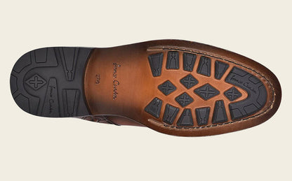 Franco Cuadra Botas de vestir Chelsea de cuero miel para hombre (FC630/G89TSRS - Ternera Inca/Res Bristol Miel)