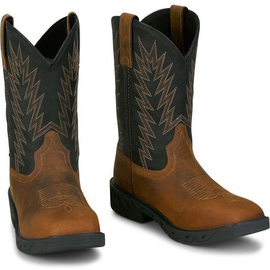 Bota de trabajo impermeable Taskmaker 11" para hombre Justin (PD4072 / Marrón)