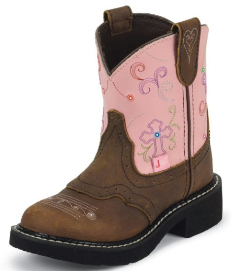 Bota vaquera Gypsy Justin para niños (9206JR / Rosa Esmeralda)