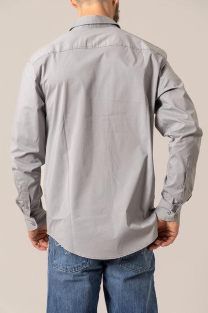 Kimes Ranch Men's KR Team Dress Shirt (Grey)
