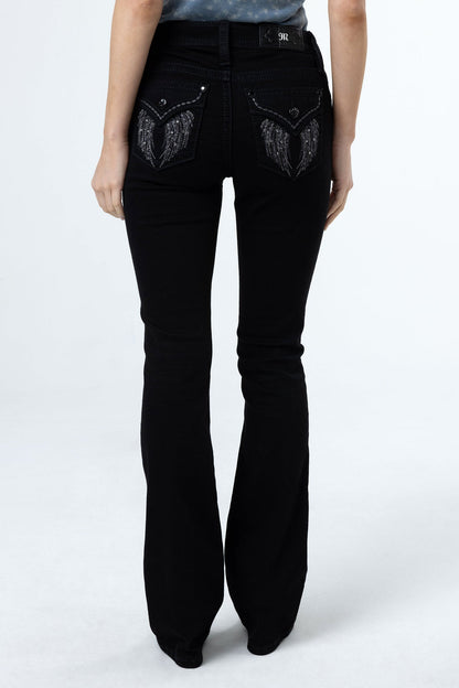 Miss Me Women's Flying Black Bootcut Jeans (M5082B162V-B01)