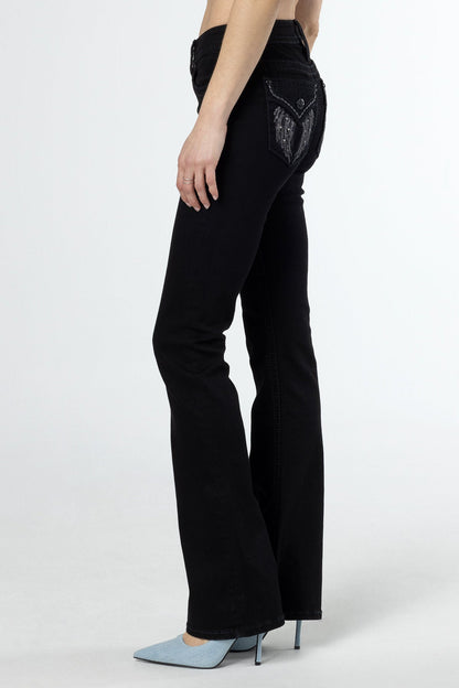 Miss Me Women's Flying Black Bootcut Jeans (M5082B162V-B01)