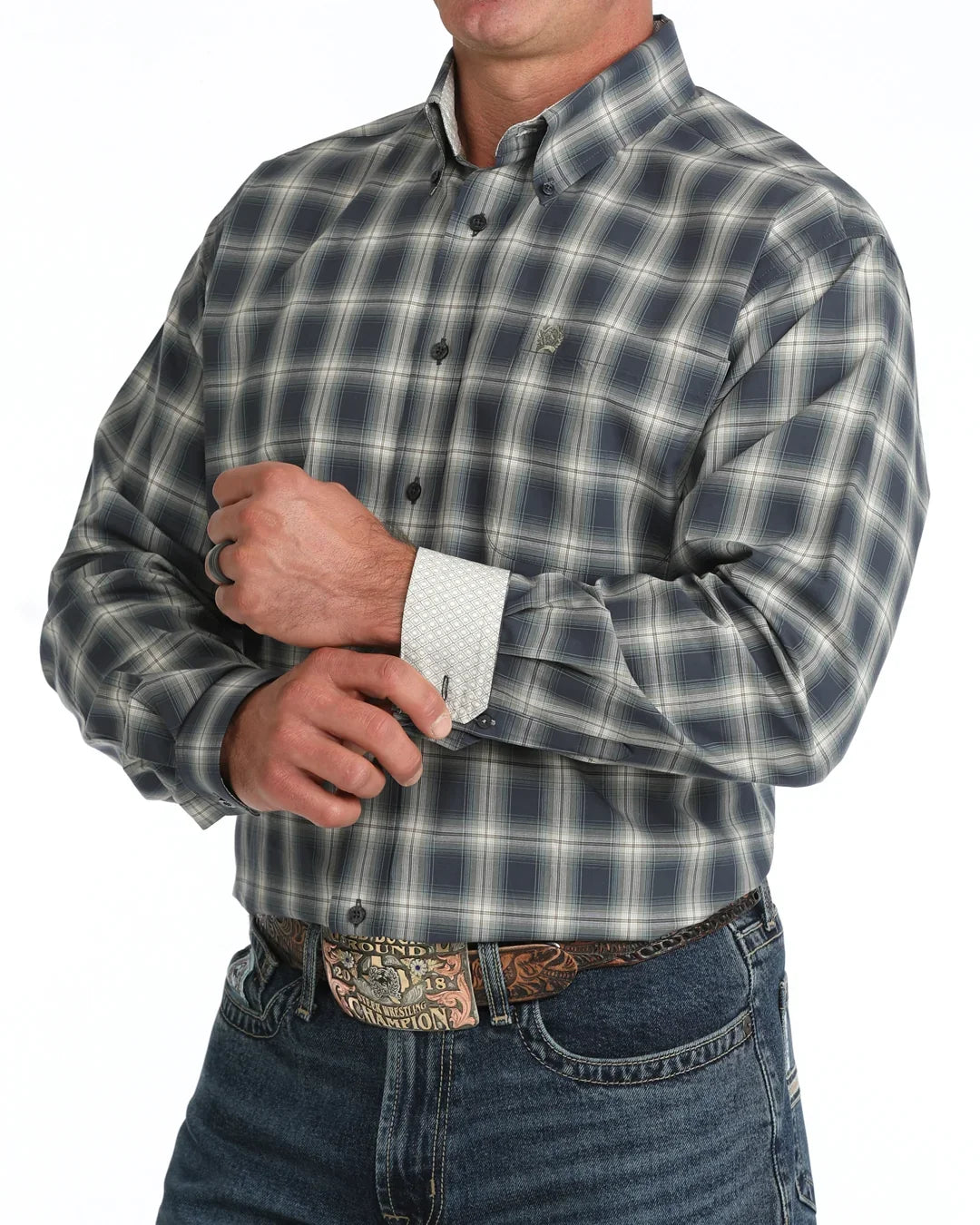 Cinch Men's Long Sleeve Shirt (MTW1106129 NAV)