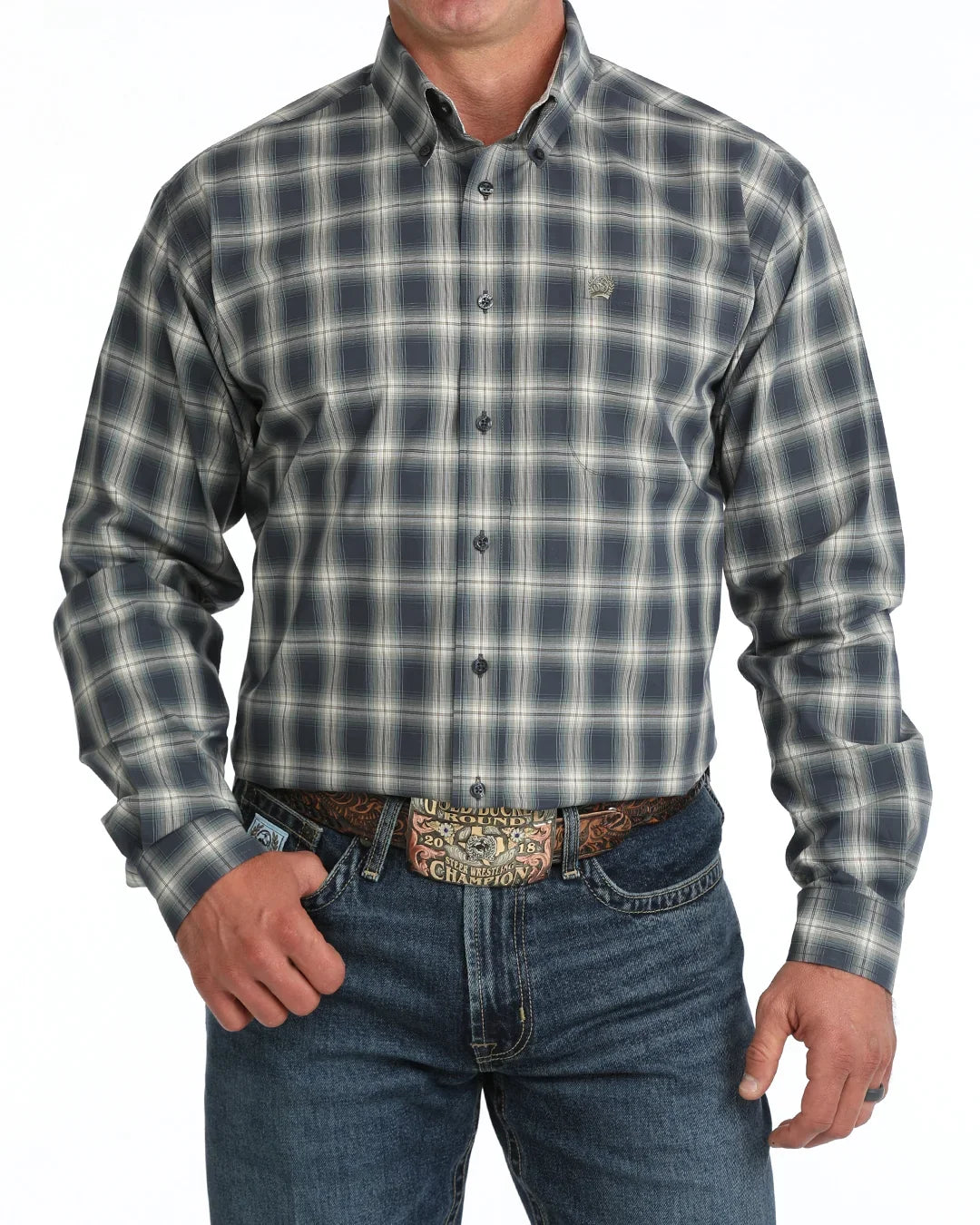 Cinch Men's Long Sleeve Shirt (MTW1106129 NAV)