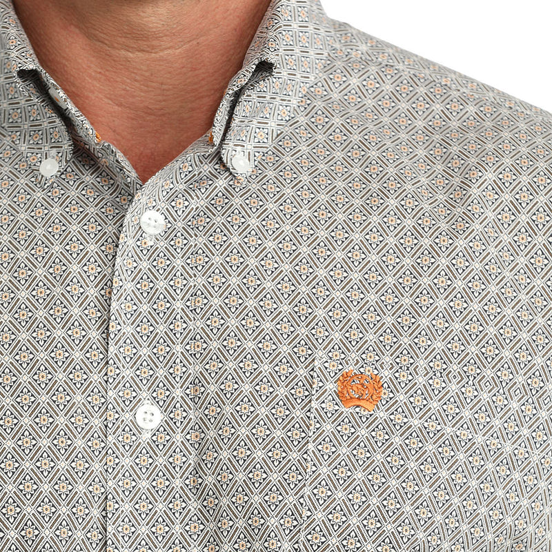 Camisa de manga larga Cinch para hombre (MTW1106133 WHT)