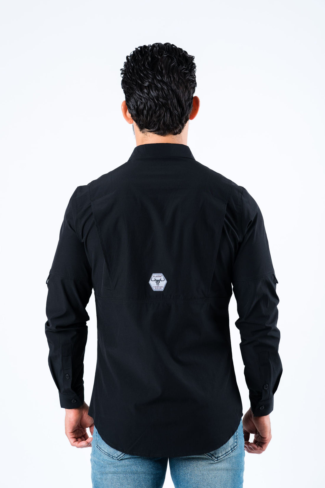 Platini Men's Performance Fishing Long Sleeve Shirt (PGL8780 Black)