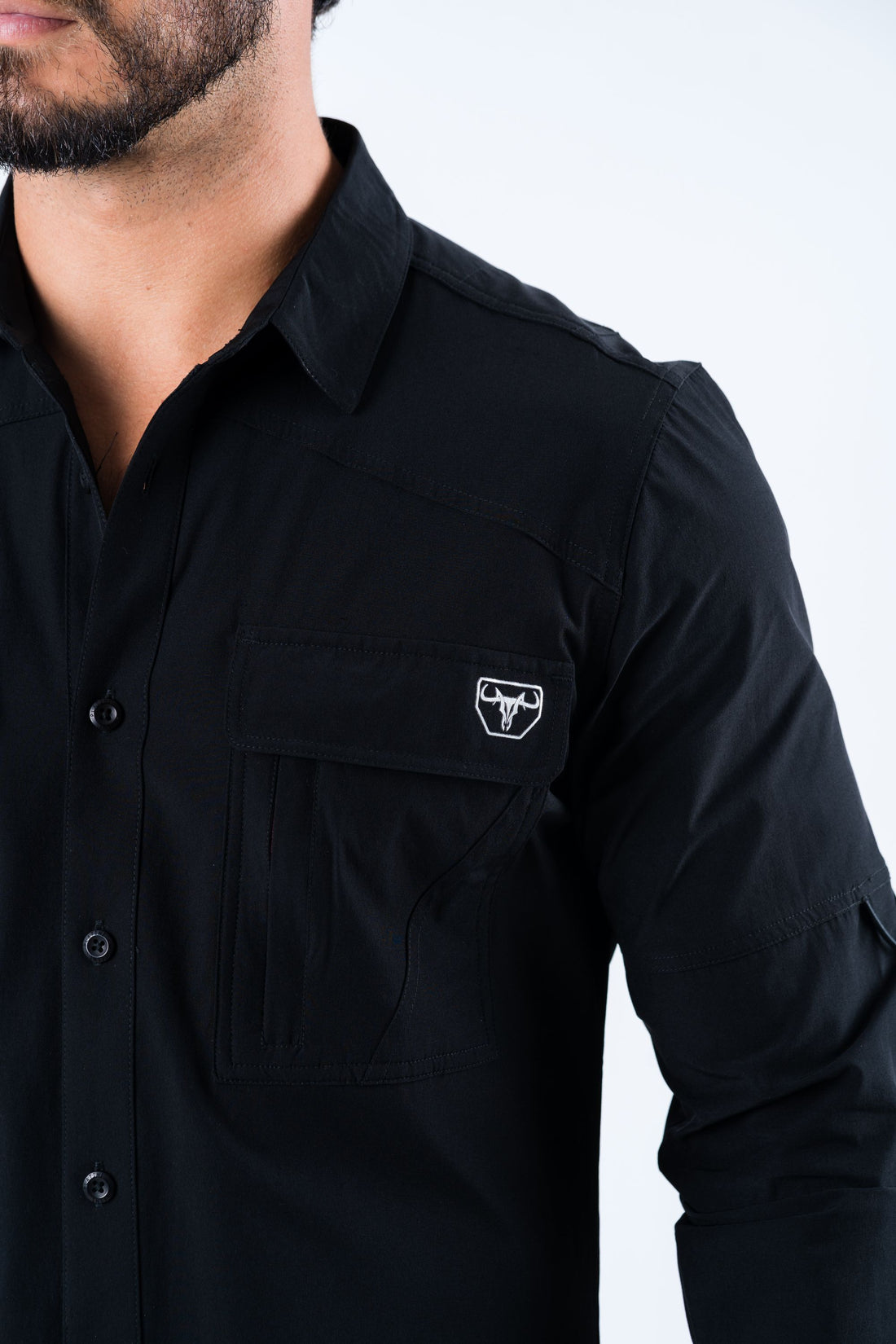 Platini Men's Performance Fishing Long Sleeve Shirt (PGL8780 Black)