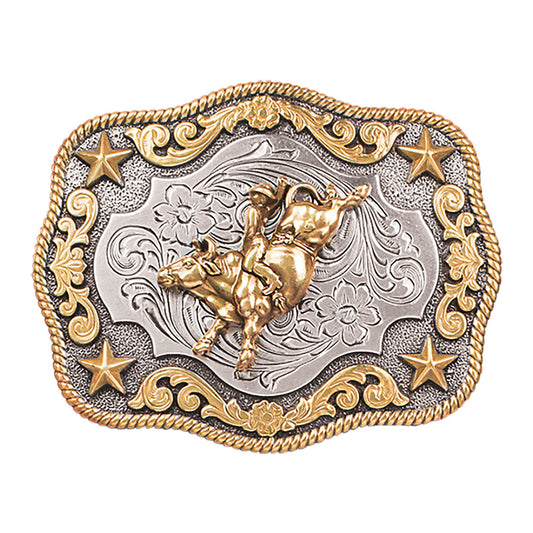Nocona Youth Antique Silver and Gold Belt Buckle (3798902)