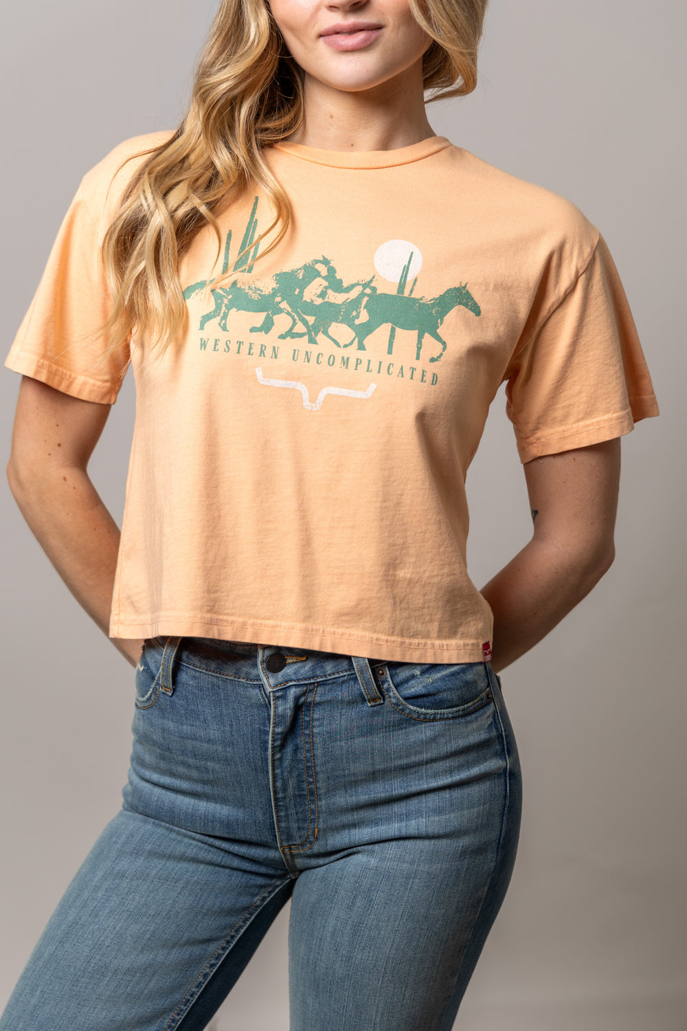 Kimes Ranch Ladies Plains Stampede T-Shirt (Peach)