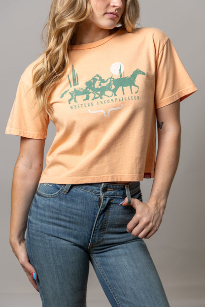 Kimes Ranch Ladies Plains Stampede T-Shirt (Peach)