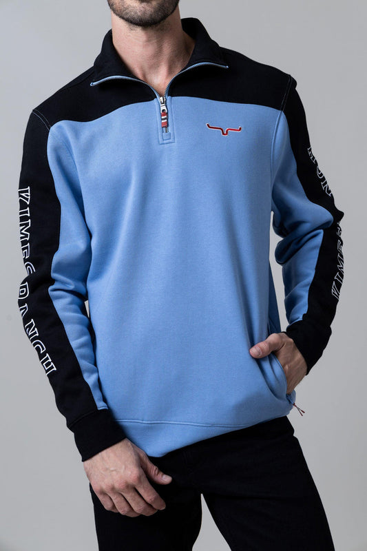 Kimes Ranch Competitor Quarter Zip (Light Blue)