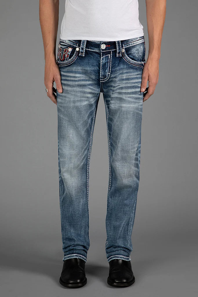 Rock Revival Men's Hayes J204 Straight Jeans (RP3922J204R)