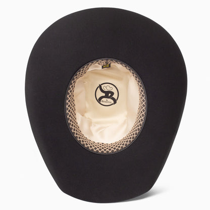Sombrero vaquero de lana Presidio 4X de Resistol by Hooey (RWHOPD-904207 Negro)