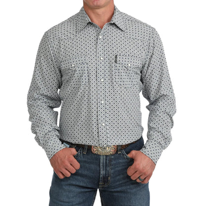 Cinch Men's Long Sleeve Shirt (MTW1303111 WHT)