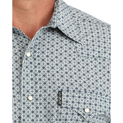 Cinch Men's Long Sleeve Shirt (MTW1303111 WHT)