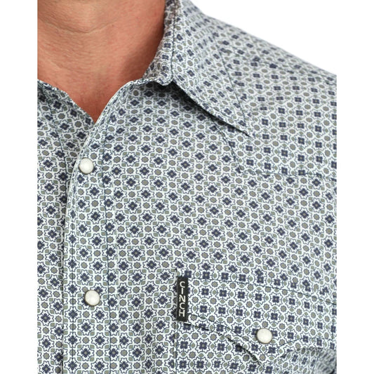 Camisa de manga larga Cinch para hombre (MTW1303111 WHT)