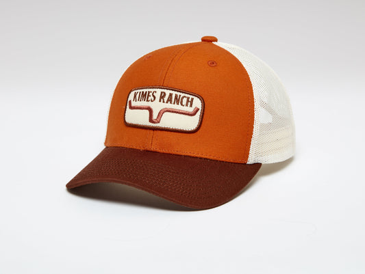 Kimes Ranch Rolling Trucker Snapback (Burnt Orange)