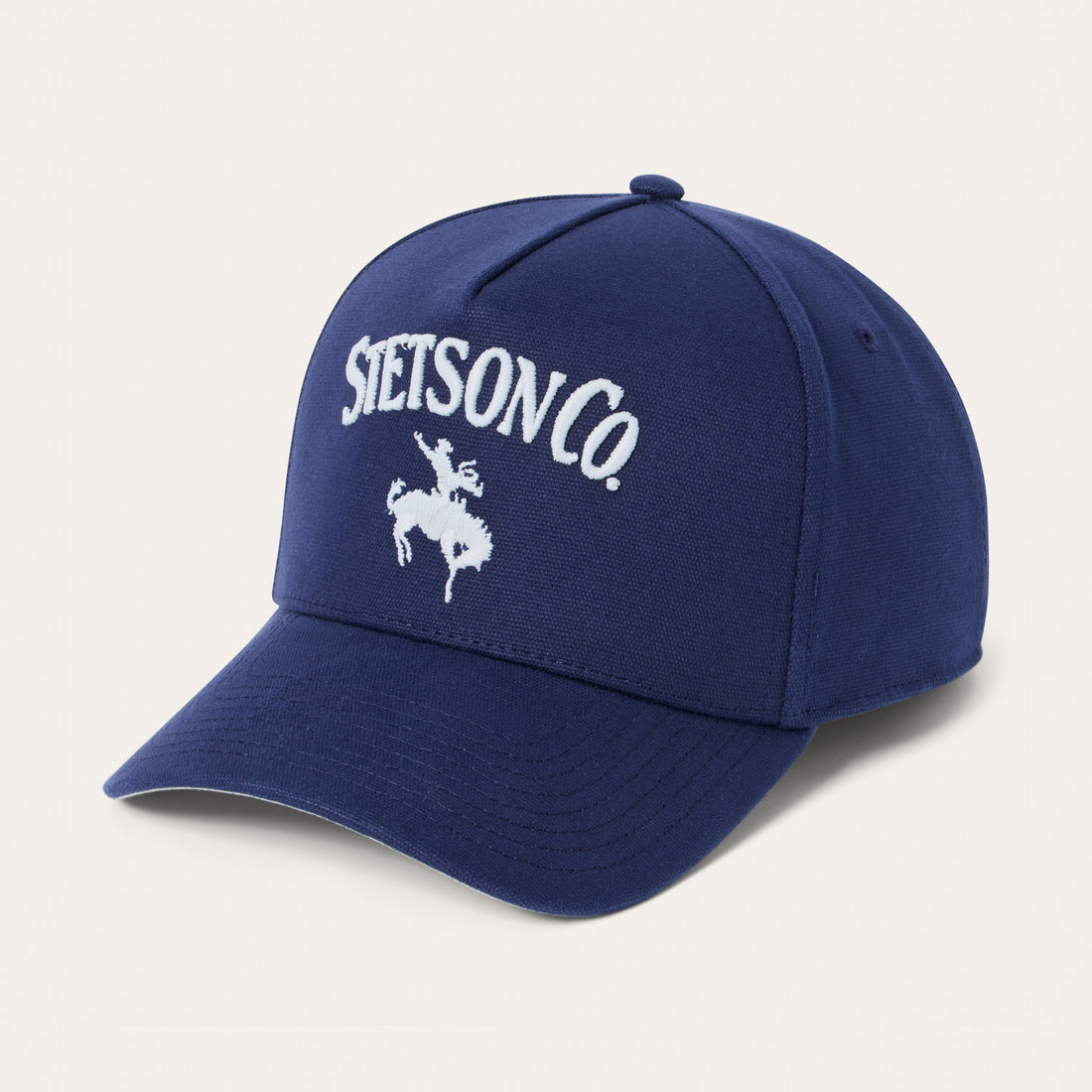 Stetson Canvas Rider Trucker Snapback (Cotton Canvas A-Frame / Navy)