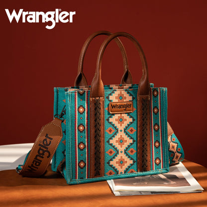 Bolso bandolera pequeño de lona con estampado del suroeste de Wrangler (WG2203-8120STQ)