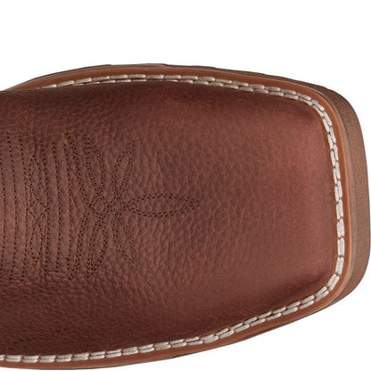 Tony Lama Men's Force 11" Wide Square Composite Toe Waterproof Work Boots (TW3402 / Dark Brown)