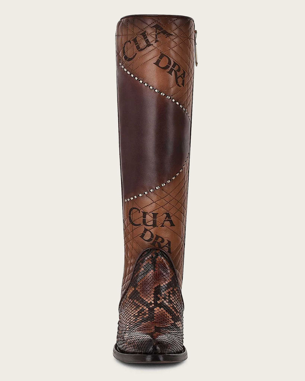 Cuadra Women's Tall Engraved Brown Exotic Boot (CU561/3F66PH Brown)