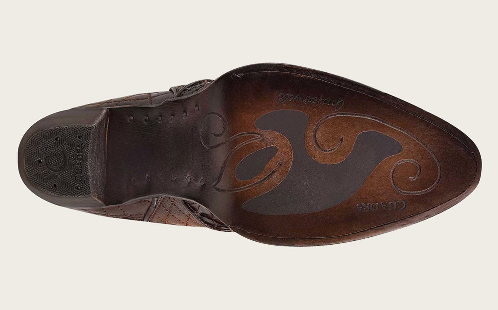 Cuadra Women's Tall Engraved Brown Exotic Boot (CU561/3F66PH Brown)