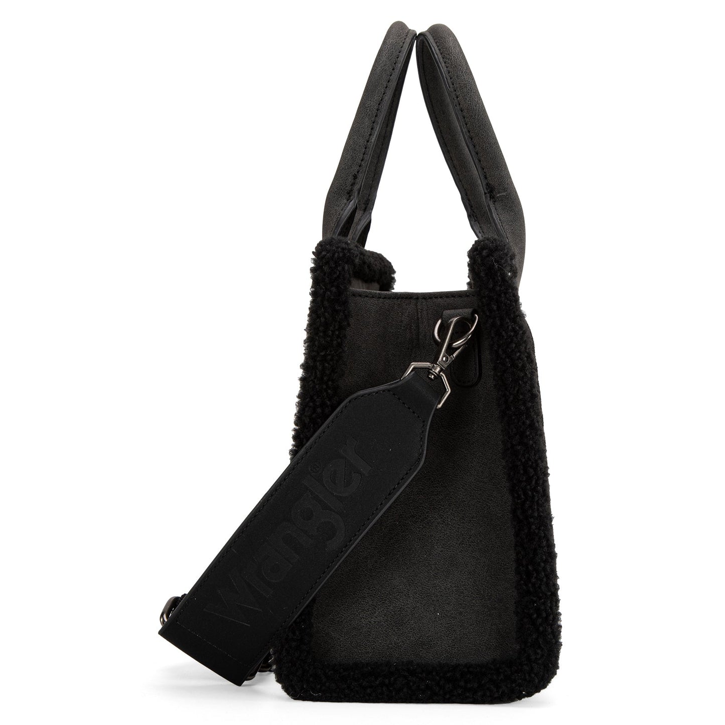 Wrangler Sherpa Southwestern Print Small Canvas Tote/Crossbody (WG166-8120SBK / Black)