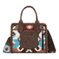 Wrangler Sherpa Southwestern Print Small Canvas Tote/Crossbody (WG166-8120SCF / Coffee)