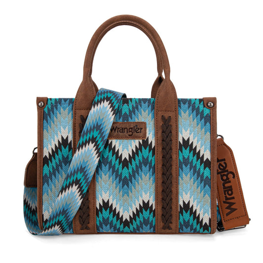 Wrangler Southwestern Pattern Dual Sided Print Tote/Crossbody (WG2211-8120SJN / Jean)