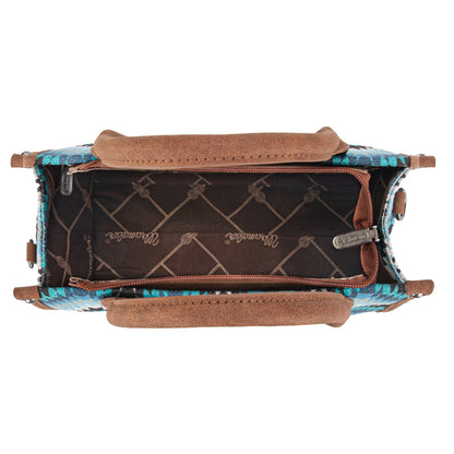 Bolso bandolera Wrangler con estampado de doble cara del suroeste (WG2211-8120SJN / Jean)