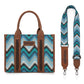 Wrangler Southwestern Pattern Dual Sided Print Tote/Crossbody (WG2211-8120SJN / Jean)