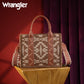 Wrangler Southwestern Print Small Canvas Tote/Crossbody (WG2212-8120BR / Brown)
