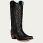 Corral Women’s Embroidery Black Snip Toe Cowboy Boots (Z5072-M / Black)