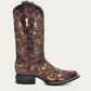 Corral Women’s Tan Inlay Embroidery and Studs Brown Square Toe Cowboy Boots (A3326-M / Brown)