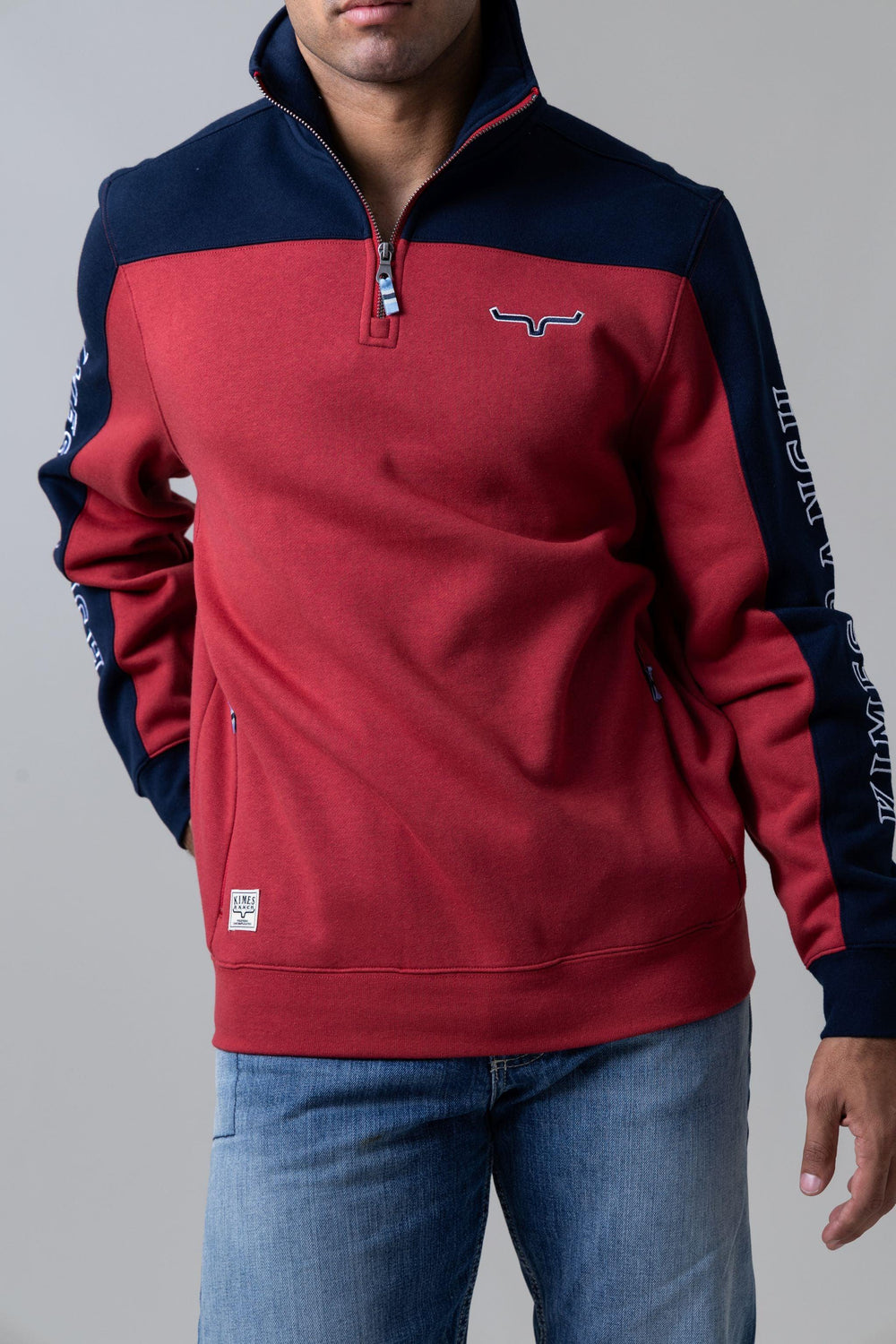 Kimes Ranch Men's Competitor Quarter Zip (Red)