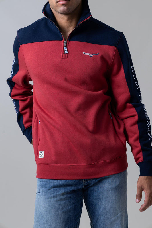 Kimes Ranch Men's Competitor Quarter Zip (Red)