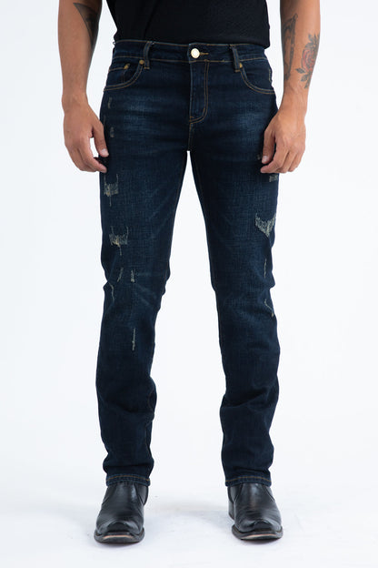 Vaqueros Platini Cruz Supersoft índigo elásticos ajustados para hombre (FDJ11053 índigo)