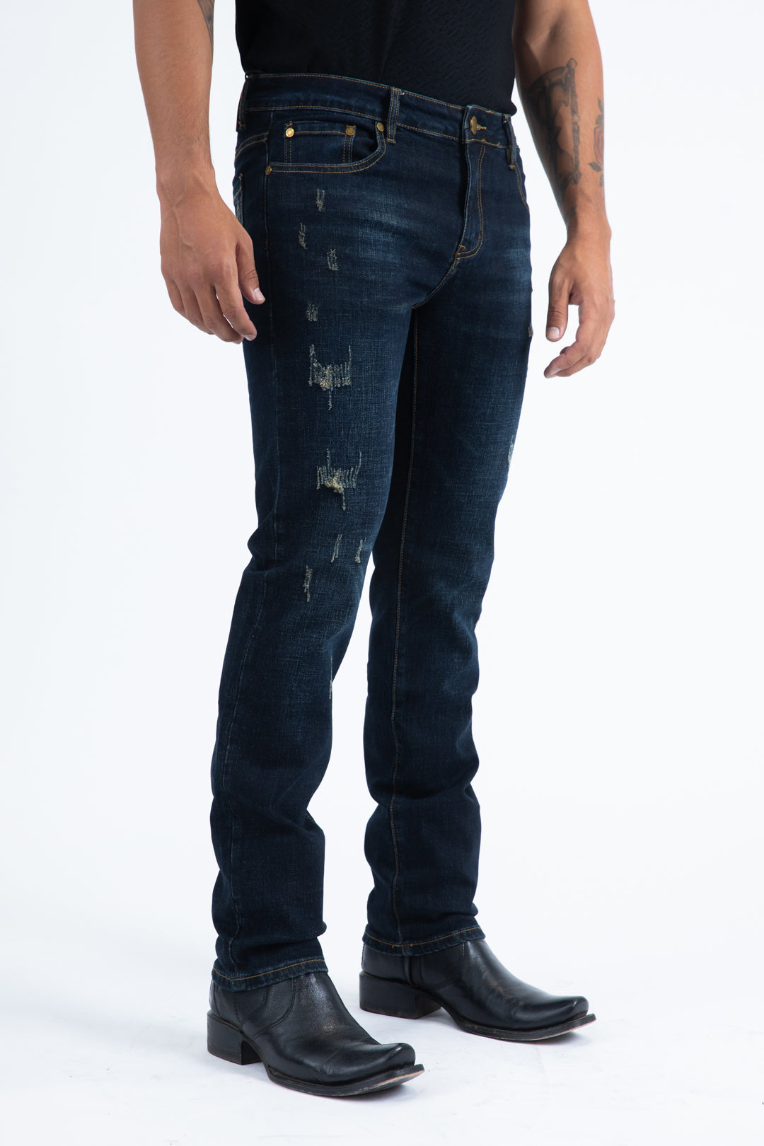 Vaqueros Platini Cruz Supersoft índigo elásticos ajustados para hombre (FDJ11053 índigo)