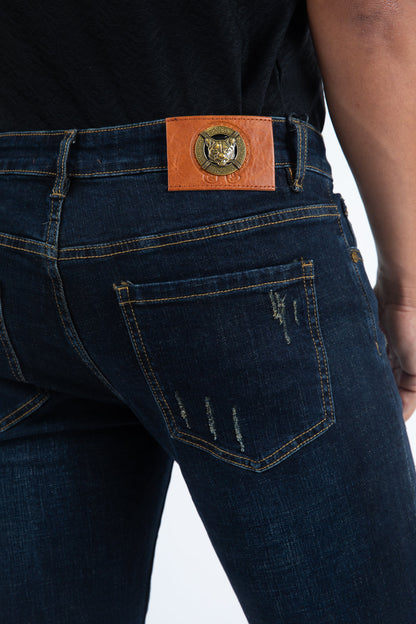 Vaqueros Platini Cruz Supersoft índigo elásticos ajustados para hombre (FDJ11053 índigo)