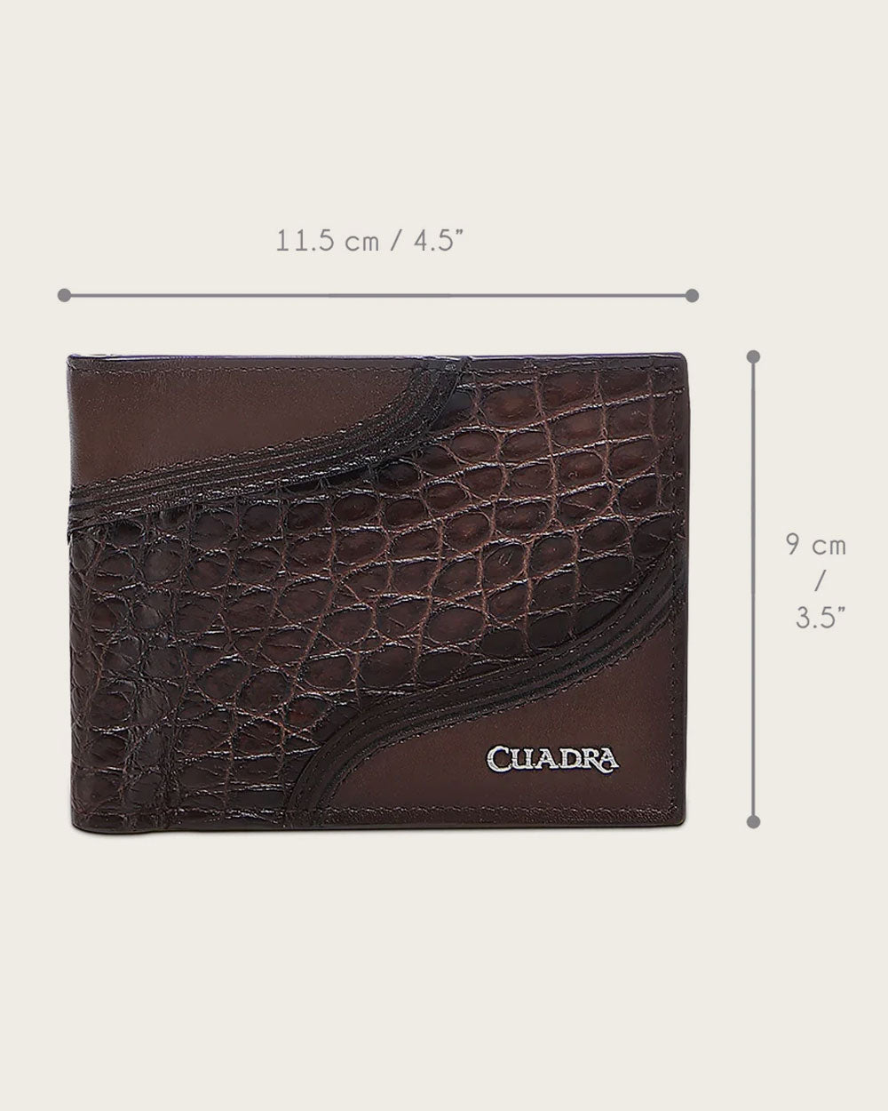 Cuadra Brown Ultra Exotic Alligator Wallet (BC041AL/DU718 Brown)