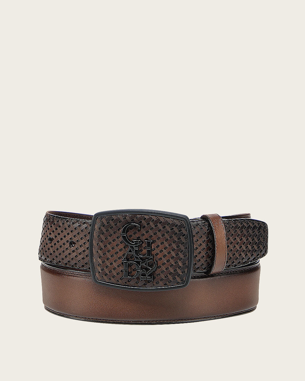 Cuadra Men's Honey Brown Bovine Western Belt (BC343/CV501RS)