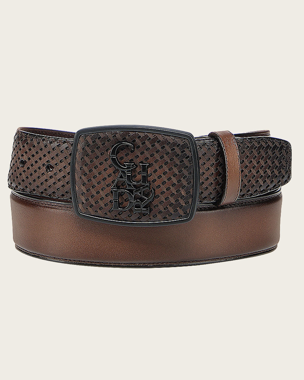 Cuadra Men's Honey Brown Bovine Western Belt (BC343/CV501RS)